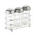 TableCraft Products 659N 2 Oz. Condiment Dispenser Set With Fluted Glass Shaker