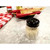 TableCraft Products P260SLBK 6 Oz. Black Slotted Plastic Top Clear Swirl Shaker - 12/Case