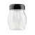 TableCraft Products P260SLBK 6 Oz. Black Slotted Plastic Top Clear Swirl Shaker - 12/Case