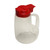 TableCraft Products PP48R 48 Oz. Clarified Polypropylene Red Option Dispenser