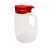 TableCraft Products PP48R 48 Oz. Clarified Polypropylene Red Option Dispenser