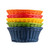 TableCraft Products HM1175A 8 1/4" Dia. x 3 1/4"H Round Assorted Color Ridal Collection Basket - 5/Case