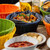 TableCraft Products HM1175A 8 1/4" Dia. x 3 1/4"H Round Assorted Color Ridal Collection Basket - 5/Case