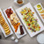 TableCraft Products M165 15 3/4" W x 5" D White Rectangular Melamine Frostone Collection Dish