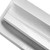 TableCraft Products M165 15 3/4" W x 5" D White Rectangular Melamine Frostone Collection Dish