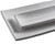 TableCraft Products M165 15 3/4" W x 5" D White Rectangular Melamine Frostone Collection Dish