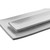 TableCraft Products M165 15 3/4" W x 5" D White Rectangular Melamine Frostone Collection Dish