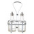 TableCraft Products 600N 6 Oz. Chrome Plated Rack Cash & Carry Oil & Vinegar Dispenser Set