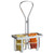 TableCraft Products 600N 6 Oz. Chrome Plated Rack Cash & Carry Oil & Vinegar Dispenser Set