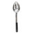 TableCraft Products AM5364BK 8 Oz. Slotted Stainless Steel Antimicrobial Spoon With Black Vinyl Coated Handle