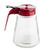 TableCraft Products 1371RE 12 Oz. Red ABS Top Modern Glass Dispenser
