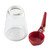 TableCraft Products 1371RE 12 Oz. Red ABS Top Modern Glass Dispenser