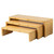 TableCraft Products RBAM300 3 Piece Nesting Set Rectangular Bamboo Cascade Risers