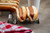 TableCraft Products TRSP34 7 5/8" W x 2 1/4" D x 1 1/2" H Stainless Steel Stamped Circle Pattern Taco Taxi Server