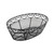 TableCraft Products BK27410 10" W x 6.5" D x 3" H Black Oval Mediterranean Collection Basket