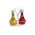 TableCraft Products 608N 8 Oz. Chrome Plated Rack Cash & Carry Oil & Vinegar Dispenser Set