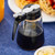 TableCraft Products 1370BK 8 Oz. Black ABS Top Modern Glass Dispenser