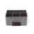 TableCraft Products GPSSCADDY 10 3/4" W x 8 1/2" D x 4 3/4" H Rectangular Stainless Steel Brickhouse Collection Flatware Caddy