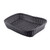 TableCraft Products M2489 16 3/4" W x 11 3/4" D x 3 1/2" H Black Rectangular Polypropylene Ridal Collection Basket - 6/Case