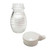 TableCraft Products BH2MPW 2 Oz. Clear Glass Beehive Salt Or Pepper Shaker With Black Hinged Flip Top
