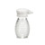 TableCraft Products BH2MPW 2 Oz. Clear Glass Beehive Salt Or Pepper Shaker With Black Hinged Flip Top
