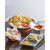 TableCraft Products TRSP23 5 5/8" W x 2 1/4" D x 1 1/2" H Stainless Steel Stamped Circle Pattern Taco Taxi Server