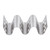 TableCraft Products TRSP23 5 5/8" W x 2 1/4" D x 1 1/2" H Stainless Steel Stamped Circle Pattern Taco Taxi Server