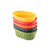 TableCraft Products HM1174A 9 1/4" W x 6 1/4" D x 3 1/4" H Oval Assorted Color Ridal Collection Basket - 5/Case