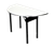 Maywood DFORIG90HR 90" W x 30" H White Plywood Half-Round Top Original Folding Table
