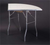 Maywood MF30QRFLD 30" Radius 30" Wide 30" High Quarter-Round Expanded White Vinyl Sheet Bonded On Plywood Top Standard Folding Table