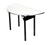 Maywood DFORIG96HR 96" W x 30" White Plywood Half-Round Top Original Folding Table