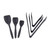 TableCraft Products 39101 9" Black Stainless Steel & Silicone Tongs