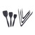 TableCraft Products 39102 12" Black Stainless Steel & Silicone Tongs