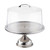 TableCraft Products 821422 12 3/4" Dia. x 13 3/4"H Stainless Steel Base With Clear Plastic Cover Cake Stand/Cover Set