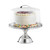 TableCraft Products 821422 12 3/4" Dia. x 13 3/4"H Stainless Steel Base With Clear Plastic Cover Cake Stand/Cover Set