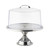 TableCraft Products 821422 12 3/4" Dia. x 13 3/4"H Stainless Steel Base With Clear Plastic Cover Cake Stand/Cover Set