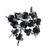 TableCraft Products 671 Black Collar Chrome Plated Spout Plastic Cash & Carry Free Flow Pourer