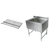 John Boos EUBIB-12-2421 20-3/8"W x 18" Stainless Steel Underbar Ice Bin/Cocktail Unit