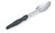 Vollrath 64134 13 13/16" L Slotted Heavy Gauge 18/8 Stainless Steel Ergo Grip Heavy Duty Spoon with Black Nylon Ergonomic Handle