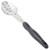 Vollrath 64134 13 13/16" L Slotted Heavy Gauge 18/8 Stainless Steel Ergo Grip Heavy Duty Spoon with Black Nylon Ergonomic Handle