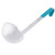 Vollrath 4980655 6 Oz. Heavy Duty 18/8 Stainless Steel 14 Ga 12-3/8" Grooved Hooked Teal Kool-Touch Handle with Satin Finish One-Piece Ladle
