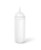 Vollrath 2808-13 8 Oz. Standard Cap Polyethylene Clear Bottle With Clear Cap Squeeze Bottle Dispenser