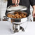 Vollrath 46503 4 Qt. Stainless Steel Orion Oval Chafer With Stand