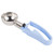 Vollrath 47394 2.4 Oz. Sky Blue Stainless Steel Scoop & Shaft #14 Disher