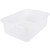 Vollrath 1527-C13 20 " W x 15" D x 7" Deep Clear Polyethylene Molded In Handles Freezer & Dishwasher Safe Traex Color Mate Food Storage Box