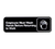 Vollrath 4530 3" H x 9" W White On Black "EMPLOYEES MUST WASH HANDS BEFORE RETURNING TO WORK SIGN"