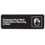 Vollrath 4530 3" H x 9" W White On Black "EMPLOYEES MUST WASH HANDS BEFORE RETURNING TO WORK SIGN"