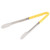 Vollrath 4781650 16" W Scalloped Teeth Springless Design Stainless Steel Yellow Ergonomic Antimicrobial Kool-Touch Handle One-Piece Utility Tongs