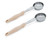 Vollrath 6432335 3 Oz. 1-Piece Heavy Duty Perforated Round Bowl Handle Coded Ivory Equipped With All-Natural Antimicrobial Spoodle