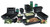 Vollrath 9064420 4" Deep High-Temp Black Resin Reverse Form Flattened Edge Framing Shoulder Super Pan 1/6 GN Food Pan